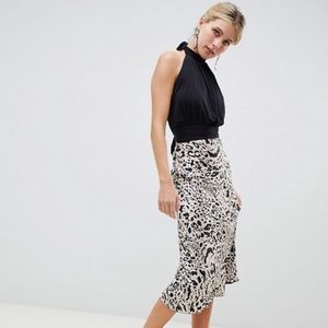 Crop top halter with ties, NWT